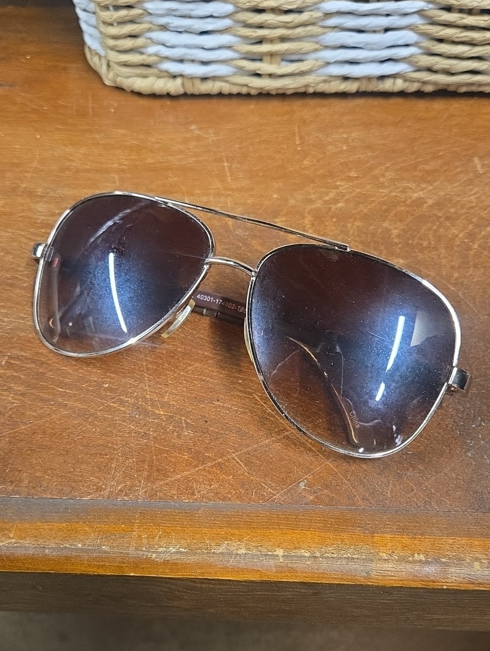 Gold Frame Aviator Sunglasses with Brown Gradient Lenses